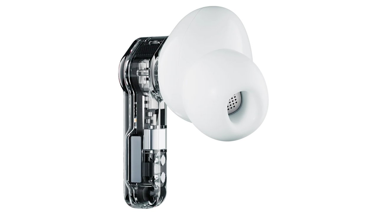 The design lets you see the electronics inside the Nothing Ear (2)