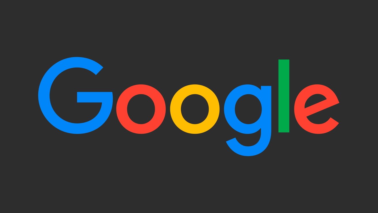 Google logo with colorful letters on a dark background.